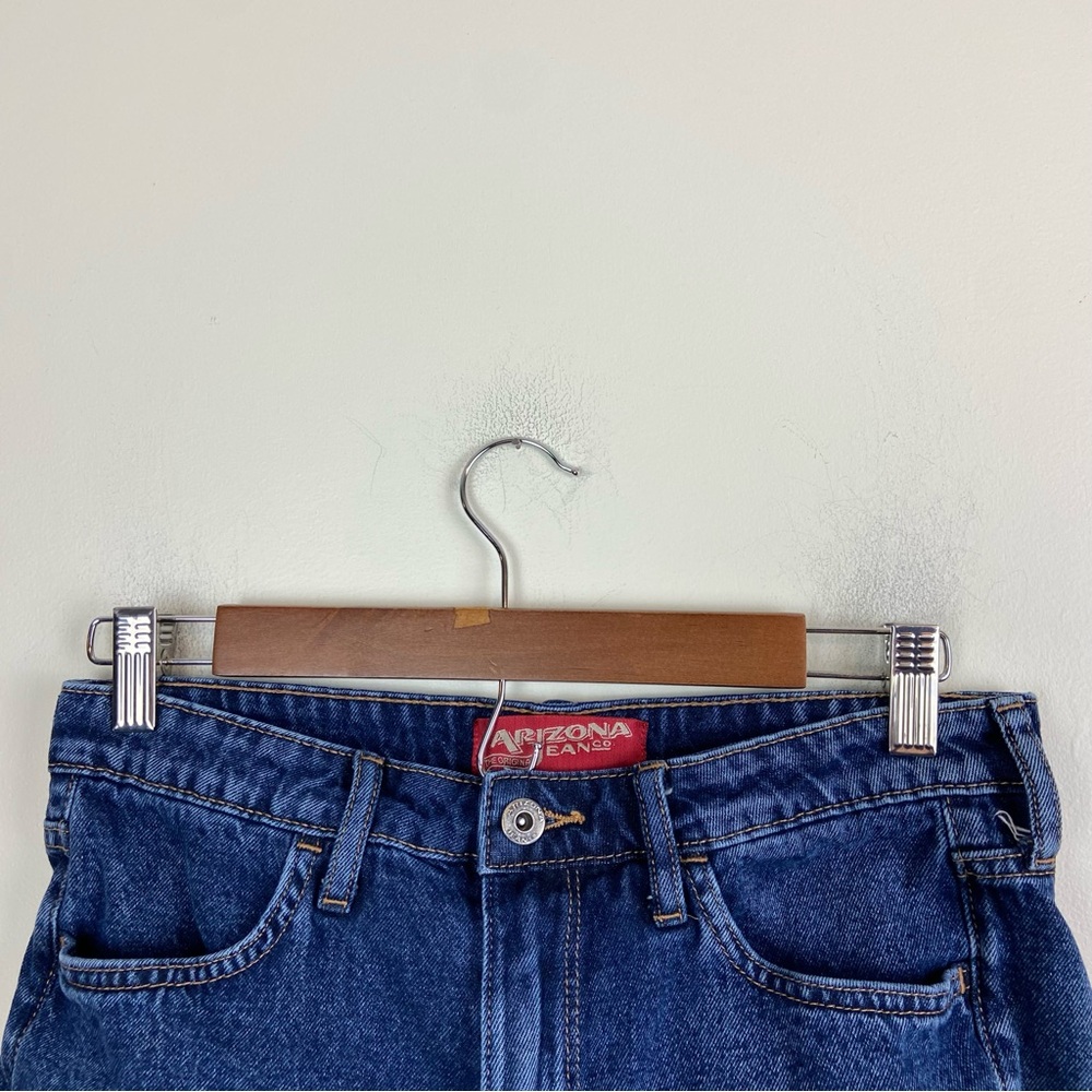 Arizona Jean Co Roll Up Cutoff Denim Shorts 100% Cotton Junior’s Size 5 Summer - Picture 2 of 8
